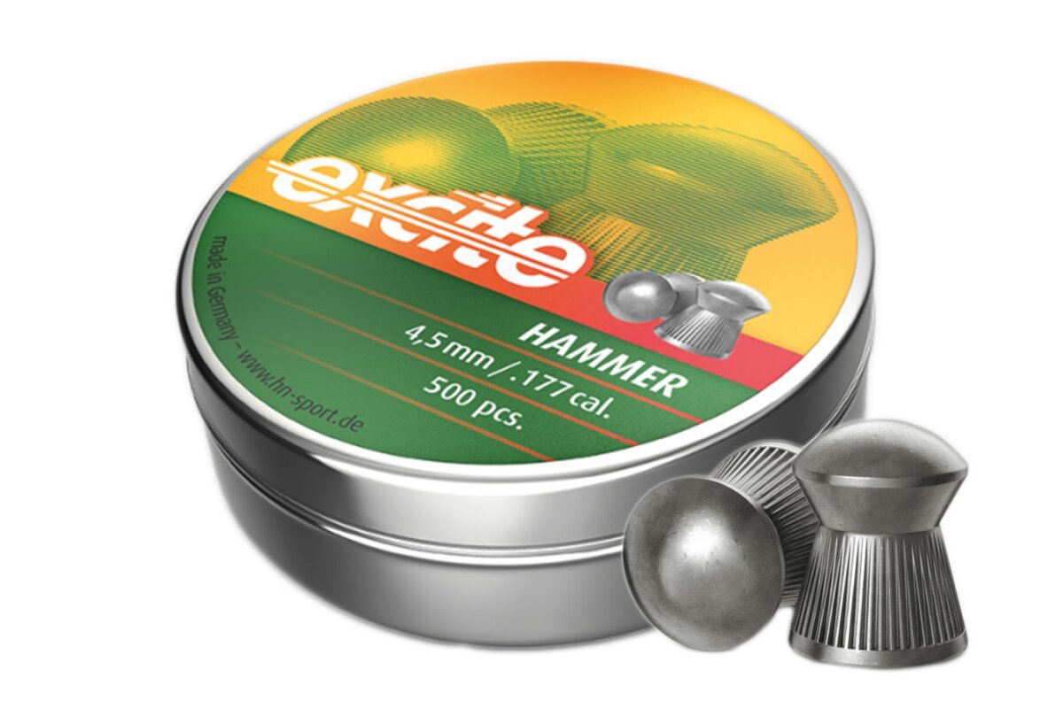 H&N excite Hammer Diabolo, Rundkopf geriffelt, 500St. Kal. 4,5mm